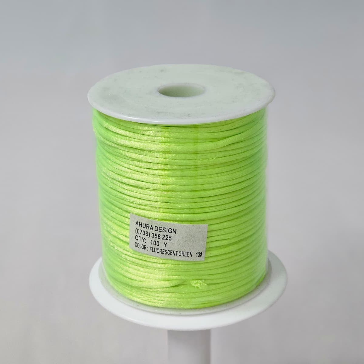 Snur Satinat Verde Neon